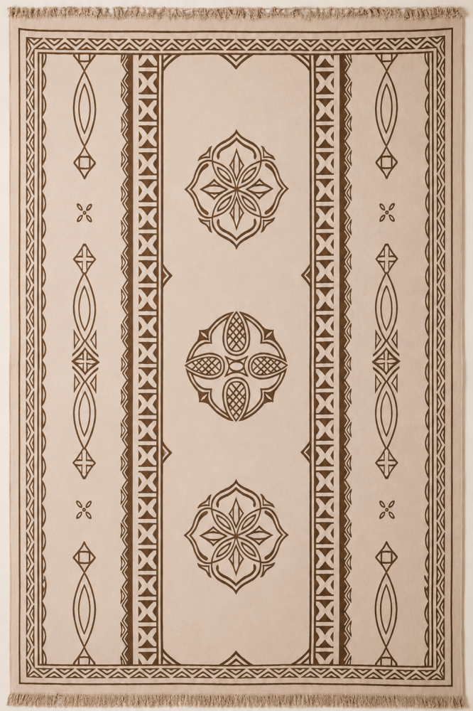 Sapmi Pattern Aimi of Sapmi Golvmatta Hearva Beige/Ljusbeige 3x2m - Aimi of Sápmi AS